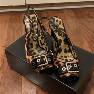D&G leopard open back pumps/heals